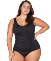 Artesands Hues Raphael Underwire E-F Cup One Piece Swimsuit - Black Swimwear 