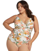 Artesands La Dolce Vita Delacroix Cross Front D-G Cup One Piece Swimsuit - White Swim