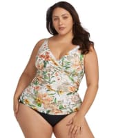 Artesands La Dolce Vita Delacroix Cross Front D-G Cup Tankini Top - White Swim