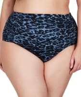 Artesands Le Blu Animale Rouched Side High Waist Brief - Animal Blue Swim