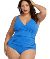 Artesands Nefertiti Delacroix Cross Front D-G Cup One Piece Swimsuit - Blue Swim 