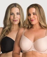 Fayreform Lace Perfect Contour Spacer Bra 2 Pack - Black/Latte Bras