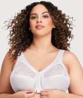 Glamorise Magiclift Front-Closure Support Wire-Free Bra - White Bras