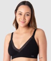 Hotmilk Caress Seamfree Bamboo Regular Wirefree Bra - Black Bras 