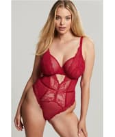 Panache Selena Underwire Plunge Bodysuit - Ruby Red Bodysuits & Basques
