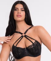 Scantilly Centrepiece Half Cup Bra - Black Bras