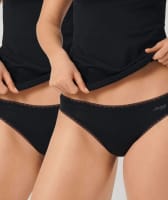 Sloggi Go Brazilian 2 Pack - Black Knickers