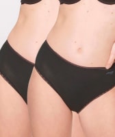 Sloggi GO High Waist 2 Pack Brief - Black Knickers