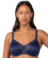 Triumph Lacy Minimizer Bra - True Navy Bras