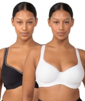 Triumph Triaction Racerback 2 Pack - Black/White Bras