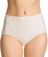 Jockey No Ride Up Microfibre and Lace Full Brief - Cream Knickers 10 