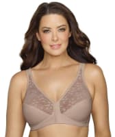Exquisite Form Fully Front Close Posture Bra With Lace - Walnut Bras