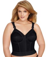 Exquisite Form Fully Front Close Longline Posture Bra - Black