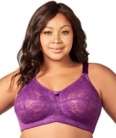 Elila Embroidered Lace Non-Underwired Bra - Aubergine Bras 14C Aubergine