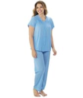 Exquisite Form Short Sleeve Pajamas Plus - Purity Blue Sleep / Lounge