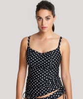 Panache Swim Anya Spot Balconnet Underwired Tankini Top - Black White