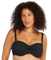 Artesands Aria Botticelli Bandeau D-DD Cup Bikini Top - Black Swim