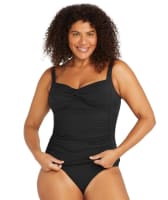 Artesands Aria Botticelli C-DD Cup Tankini Top - Black Swim