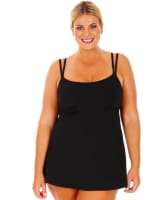 Capriosca Chlorine Resistant Swim Dress - Black Swim 10C/D