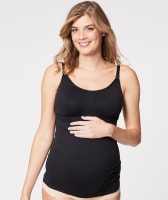 Cake Maternity Toffee Shaping Seamless Nursing Tank - Black Sleep / Lounge