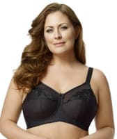 Elila Embroidered Non-Underwired Bra - Black Bras 14A Black