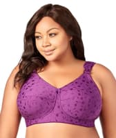 Elila Jacquard Non-Underwired Bra - Aubergine Bras 12F Aubergine