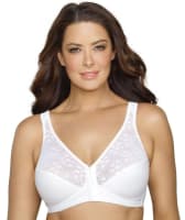 Exquisite Form Fully Front Close Posture Bra With Lace - White Bras