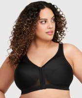 Glamorise MagicLift Front-Closure Posture Back Wire-free Bra - Black Bras