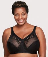 Glamorise MagicLift Minimizer Wire-free Bra - Black Bras