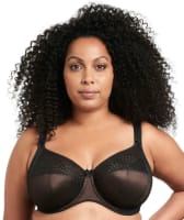Goddess Sarah Underwired Banded Bra - Black Bras 