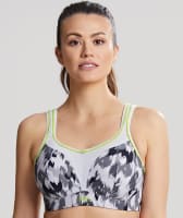 Panache Sport Non-Underwired Sports Bra - Grey Animal Bras