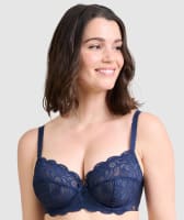 Sans Complexe Ariane Full Cup Underwired Lace Bra - Marine Blue Bras