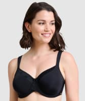 Sans Complexe Perfect Shape Wide Strap Underwired Minimiser Bra - Black Bras