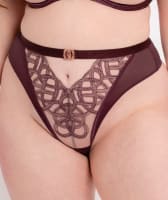 Scantilly Lovers Knot Thong - Fig/Latte Beige Knickers