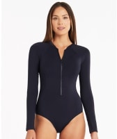 Sea Level Eco Essentials Long Sleeve A-DD Cup One Piece Swimsuit - Night Sky Swim