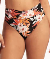 Sea Level Escape Wrap High Waist Brief - Black Swim