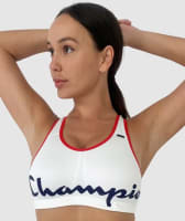 Shock Absorber Active Wirefree Racerback Crop Top Sports Bra - White Bras