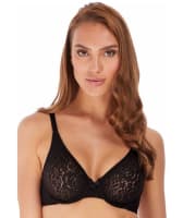 Wacoal Halo Lace Moulded Underwire Bra - Black Bras