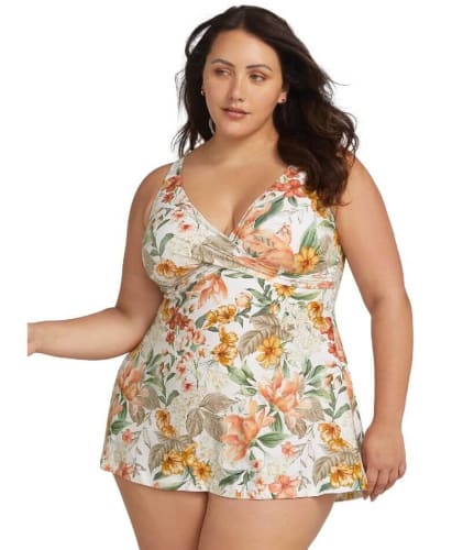 Artesands La Dolce Vita Delacroix Cross Over D-G Cup Swimdress - White Swim 