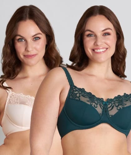 Fayreform Coral Underwire Bra - 2 Pack - Ponderosa Pine/Scallop Shell Bras 