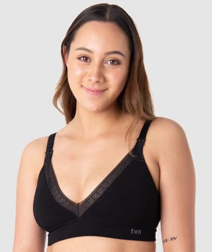 Hotmilk Caress Seamfree Bamboo Regular Wirefree Bra - Black Bras 