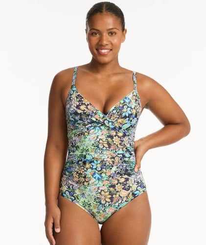 Sea Level Wildflower Twist Front DD-E Cup One Piece Swimsuit - Sea Swimwear 