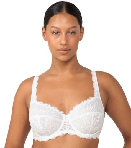 Triumph Essential Lace Balconette Bra - White Bras 