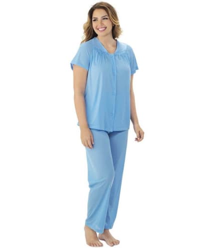 Exquisite Form Short Sleeve Pajamas Plus - Purity Blue Sleep / Lounge 
