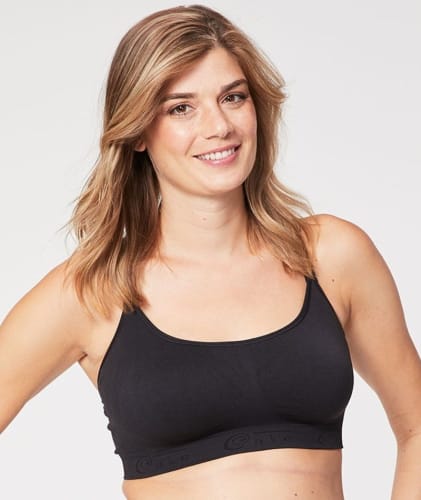 Cake Maternity Cotton Candy Seamless Sleep & Yoga Nursing Bra - Black Bras 