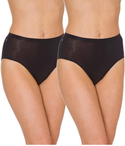 Triumph Sloggi Hikini 2 Pack Midi Brief - Black Knickers 12 