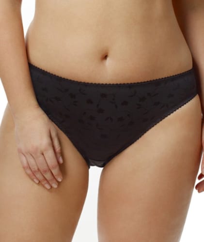 Elila Jacquard Brief - Black Knickers 2XL Black 