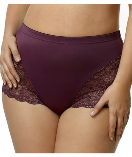 Elila Cheeky Stretch Lace Brief - Plum Knickers L Plum 