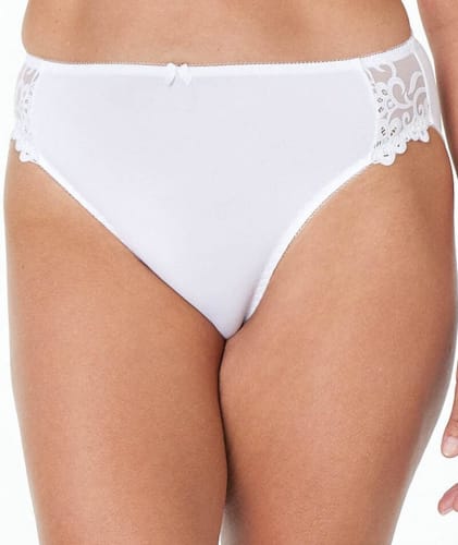 Fayreform Coral High Cut Brief - White Knickers 