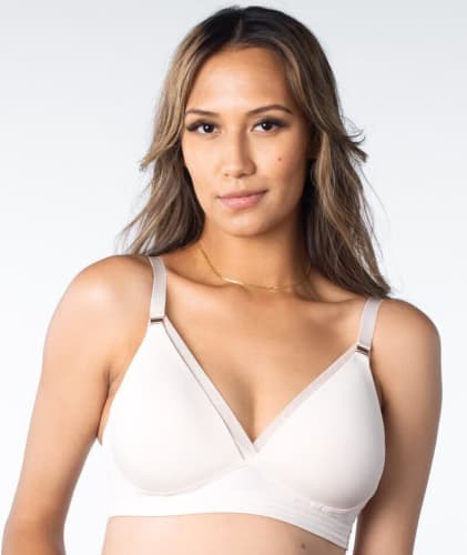 Hotmilk Ambition Triangle T-Shirt Contour Nursing Bra - Shell Pink Bras 